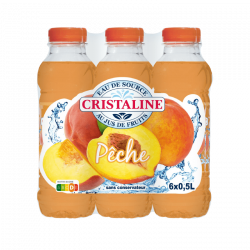 Cristaline - Saveur Pêche - 50cl x 6